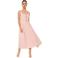 LIPSY A-Linien-Kleid Lipsy Fit-and-Flare-Midaxikleid, Bouclé, Regular (1-tlg)