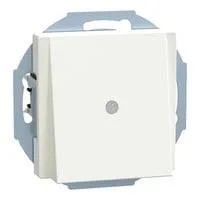 Zentralplatte mit Traggestell und Zugentlastung für Leitungsauslass, glänzend, 1 Modul weiß (glänzend), Retail