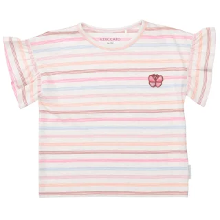 STACCATO - Md.-T-Shirt, Streifen nature mel str - Gr. - 134