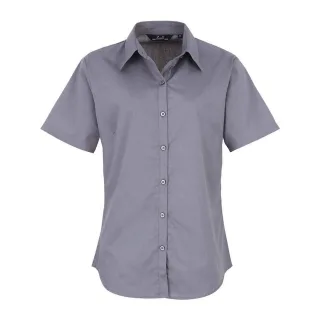 Premier - Bluse für Damen kurzärmlig (Stahl)
