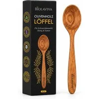 BIOLAVIVA Bestecklöffel BIOLAVIVA, Olivenholz Löffel – handgefertigt 20 cm, Geschenkidee