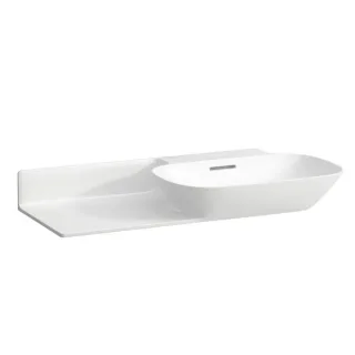 LAUFEN INO Waschtisch 8133010001091, 90x45cm, Ablage l., ohne Hahnl., mit Überl., Saphirkeramik