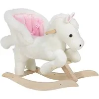 Woltu Schaukelpferd, (1 tlg), mit Tiergeräuschen, Plüsch, PP-Baumwolle