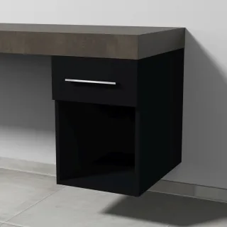 Sanipa Anbau-/Solitärschrank 2morrow (G2351) 510x350x520 Schwarz-Matt, G235108 G235108