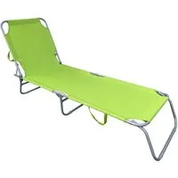 Mojawo Doppelliege 3-Bein Gartenliege Campingliege Limegrün 186x55x24cm