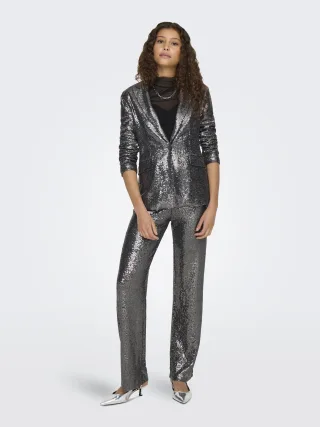 ONLY - ONLPINKO-STEO LIFE L/S SEQUIN BLAZER TLR magnet - Gr. - 40