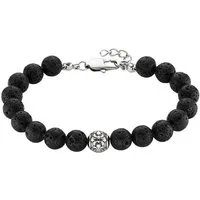 Bruno Banani Armband Schmuck Geschenk Edelstalarmband mit Lavasteinen, mit Lavastein