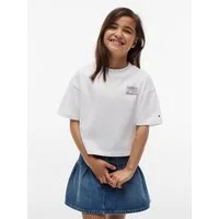Tommy Hilfiger T-Shirt Rundhalsausschnitt, mit Glitzersteinen, Kinder bis 16 Jahre