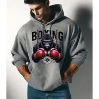 RMK Hoodie Herren Pullover Kapuzenpullover Langarm Boxen Gym Gorilla Oversize mit Kapuze