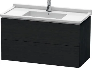 Duravit L-Cube Waschtischunterbau wandhängend Eiche Schwarz Matt 1020x469x558 mm - LC626601616 LC626601616