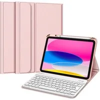 Fintie Tablet-Hülle für iPad 11. Generation 11" 2025(A16), iPad 10. Generation 2022 10.9", Case mit Pencil Halter, magnetisch Abnehmbarer Tastatur(QWERTZ Layout)