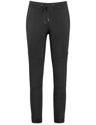 GERRY WEBER Edition - Jogpants mit gesteppten Teilungsnähten schwarz - Gr. - 36R