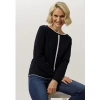 FRANK WALDER Strickpullover mit Kontraststreifen