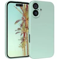 EAZY CASE Handyhülle für Apple iPhone 16 Hülle Silikon 6,1 Zoll, Hülle Silikon kratzfest Smart Slimcover Bumper Case Etui Mint Grün