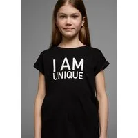 KIDSWORLD T-Shirt Mit Spruch: I AM UNIQUE kurzärmelig, weit geschnitten, bedruckt, Rundhalsausschnitt