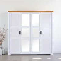 Inter Link Drehtürenschrank Maluno (1-St) Kiefer Massiv, Soft-Close, BxTxH: ca. 215,60 x 64 x 208 cm
