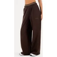 Smilodox Jogginghose Sirel, Trainingshose Damen Oversized Fit Wide-Leg mit Kordelzug Elastischer Bund, Weites Bein, Dezentes Logo, Sport & Freizeit