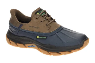 Skechers 256002 NVTN RESPECTED-TANZIER Slipper blau/navy/tan Waterproof Herre...