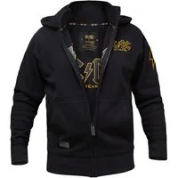 Capricorn Rockwear Kapuzensweatjacke AC/DC x CAPRICORN Rockwear 50 Years Black Logo hochschließender Kragen