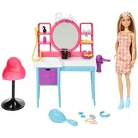 Mattel® Spielwelt Mattel HKV00 - Barbie - Totally Hair - Haarsalon, Spielset mit Puppe &