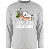 Shirtracer Rundhalsshirt Offizielles Schlafshirt mit Hase weiß Sprüche Statement