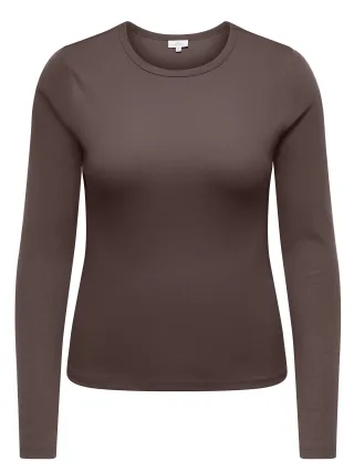 ONLY CARMAKOMA - CARVAL L/S O-NECK TOP JRS NOOS Bracken