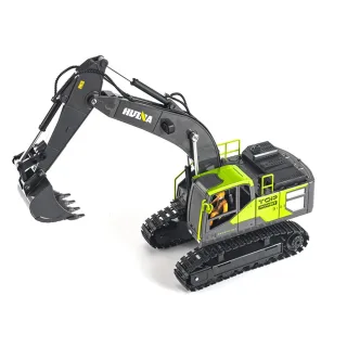 HuiNa Toys 1661 RTR 1/18 2.4G 13CH RC Excavator Alloy Bucket Engineering LED Light Spray 680° Rotation Remote Control Ve