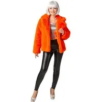 Orlob Kostüm Plüschjacke Orange Retro Damen
