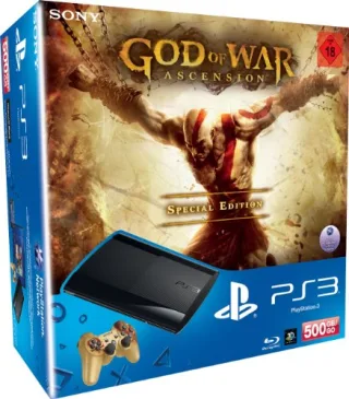 Sony PlayStation 3 Super Slim 500GB God of War Limited Edition [inkl. God of War Ascension Special Edition + Wireless Controller] schwarz