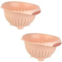 Engelland Nudelsieb Abtropfsieb, Seiher, Kunststoff, (Vorteils-Set, 2-St., Ø 24,5 cm), spülmaschinengeeignet, BPA-frei, lebensmittelecht
