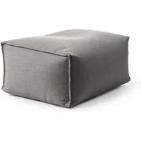 mokebo Pouf Der Ruhestifter (für drinnen & draußen), Sitz-Hocker Outdoor, Fußhocker, Hocker & Sitzkissen eckig Steingrau
