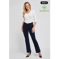 wonderjeans Bootcut-Jeans Figurbetonte Form mit leicht ausgestelltem Bein