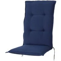 KETTtex Hochlehnerauflage Hochlehner Florence 2148 dunkelblau 120x50x8 cm KETTtex, (1 St), Halteband verstellbar mit Bindebändern
