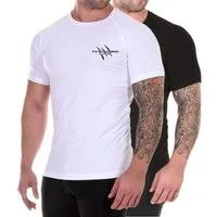 Psycho Urban Print-Shirt (Set) Basic Fitness T-Shirt im Doppelpack