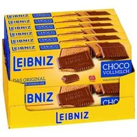 LEIBNIZ Kekse, Leibniz Choco Butterkeks mit knackiger Schokolade 125g 12er Pack