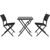 Florabest Balkonset Florabest Balkonmöbel-Set Terrassenmöbel Gartentisch 2 Stühle 3-tlg., (Set, 3-tlg., Tisch / Stühle), zusammenklappbar, platzsparend