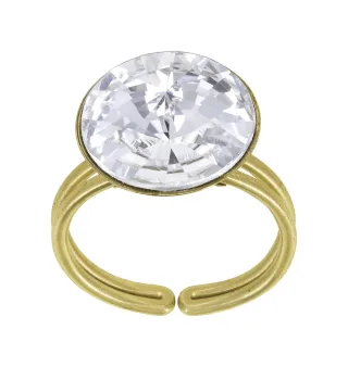 konplott - Ring - Rivoli weiß/gold