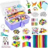 CLTYQ Kreativset Kreativset Bastelset Kinder - DIY Basteln, Geschenk für Jungen Mädchen, Bastelkoffer Scrapbooking Basteln Kinder Alter 4 bis 10 Geschenk