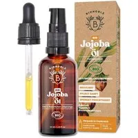 BIONOBLE Körperöl Jojobaöl Bio Kaltgepresst 100% Rein Vegan & tierversuchsfrei, Reguliert Sebum, Pflegt Sanft, Anti-Pickel - Jojobaöl Haare