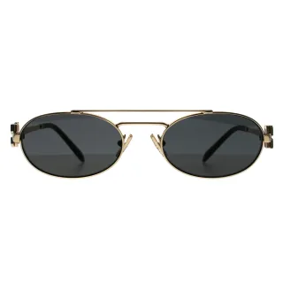 Miu Miu Oval Damen Blassgold Dunkelgrau MU 54ZS