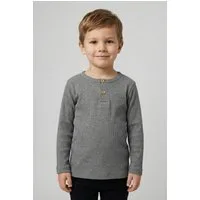 Name It Langarmshirt NMMKAB LS TOP NOOS Im Henley-Stil - mit kurzer Knopfleise, normal geschnitten