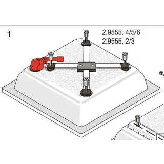 LAUFEN Duschwannenfuß,125-185mm, für Platina Duschwannen 800-900mm, 29555.2, 2955520000001 2955520000001