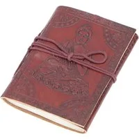 Guru-Shop Tagebuch Notizbuch, Lederbuch, Tagebuch mit Ledereinband..