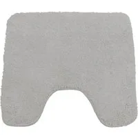 NYVI Badematte WC Vorleger mit Ausschnitt NYVISpa Lasalle Weiß Toiletten Teppich, Höhe 20 mm, Polyester, Rutschfest, Saugstark, Schnell Trocknend, Fußbodenheizung geeignet