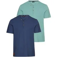 H.I.S Henleyshirt (2-er Pack) mit Knopfleiste
