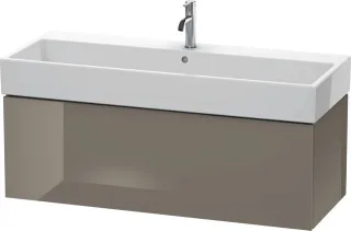 Duravit L-Cube Waschtischunterbau wandhängend Flanell Grau Hochglanz 1184x459x394 mm - LC617908989 LC617908989