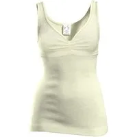 HERMKO Unterhemd 4058080 Merinowolle/Tencel BH-Hemd mit V-Ausschnitt angenehm weich