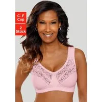 petite fleur by Lascana Entlastungs-BH (Packung, 2 Stück) ohne Bügel, Baumwollqualität, Packung – ideal für große Größen