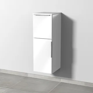 Sanipa 3way Mittelschrank mit 1 Tür und 1 Auszug, Weiß-Glanz, UF12478 UF12478