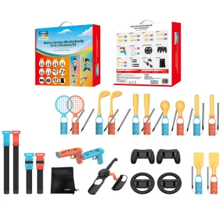 Dobe Switch2 Sports 24-in-1 Motion Controller Kit for Nintendo Switch Joy-Con with Tennis Racket Fishing Rod Gun Grip Le
